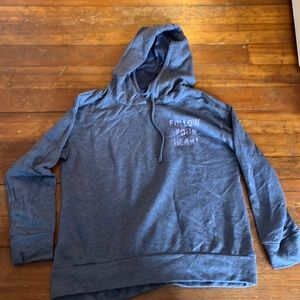 zoe + liv follow your heart blue sweatshirt